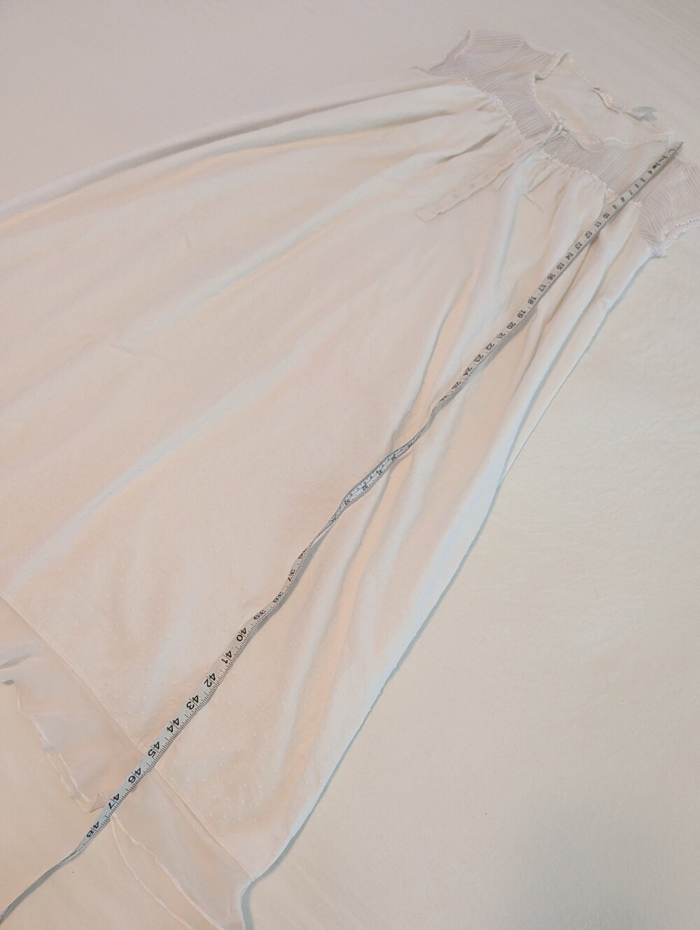 VTG Eileen West Nightgown Nap Dress Traditional Swiss Dot Ruffle Cottagecore S - Picture 9 of 9
